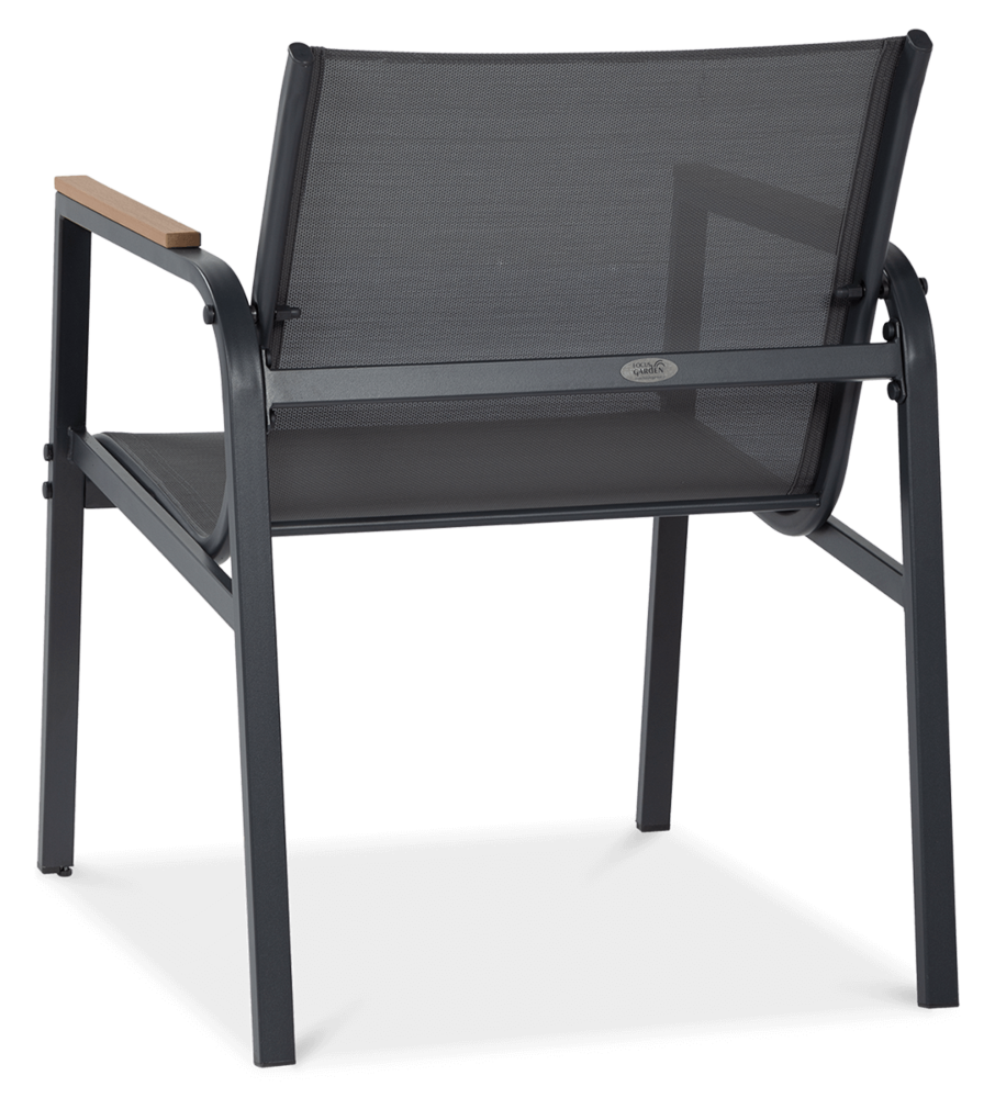 Tył krzesła Mango Caffe Dark Grey